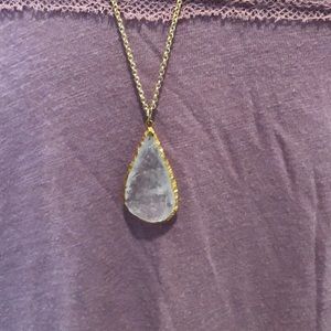 Necklace- Nakamol Gold / with Crystal Gem Pendant